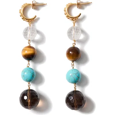 Chan Luu Alto Semiprecious Stone Linear Drop Earrings In Multi