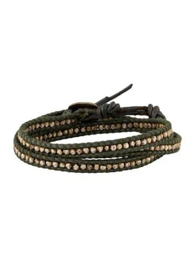 Pre-owned Chan Luu Bead & Leather Wrap Bracelet In Multi
