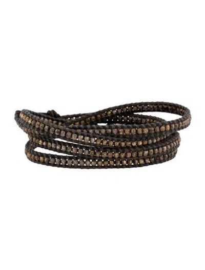 Pre-owned Chan Luu Bead & Leather Wrap Bracelet In Multicolor