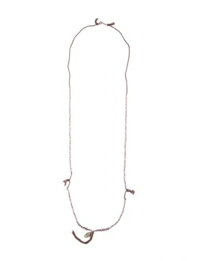 Pre-owned Chan Luu Bead & Tassel Necklace, 40" In Multicolor