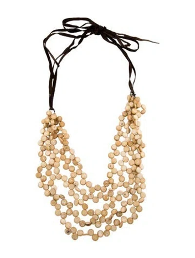 Pre-owned Chan Luu Bead Multistrand Necklace, 68"