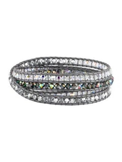 Pre-owned Chan Luu Bead Wrap Bracelet In Silver