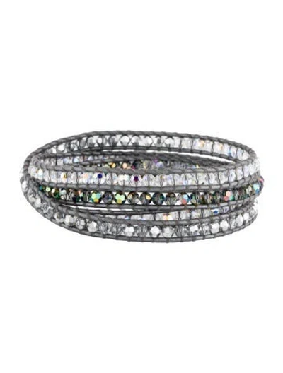 Pre-owned Chan Luu Bead Wrap Bracelet In Silver