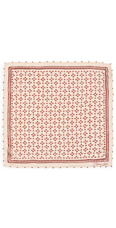 Chan Luu Beaded Floral Bandana Pink Sand