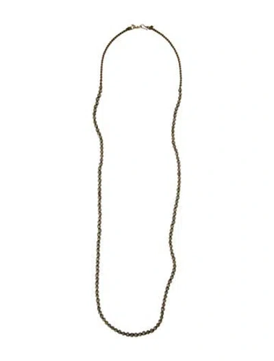 Pre-owned Chan Luu Beaded Long Necklace, 45.25" In Brown/grey