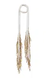 Chan Luu Beaded Skinny Scarf In White