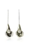 Chan Luu Calla Lily Sterling Silver Pearl Earrings