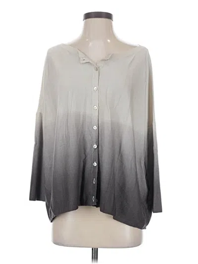 Pre-owned Chan Luu Cardigan Sweater In Gray