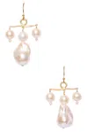 Chan Luu Caroline Caroline 18k Gold-plated Pearl Earrings In Pink