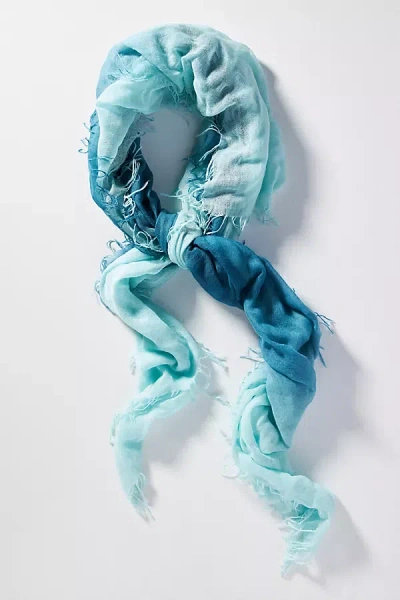 Chan Luu Cashmere Ombre Scarf In Blue