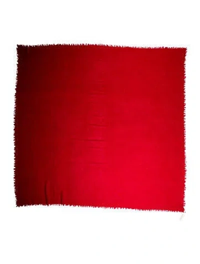 Pre-owned Chan Luu Cashmere Printed Scarf In Red