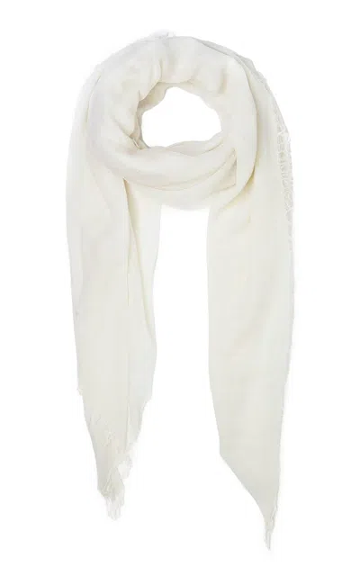 Chan Luu Cashmere-silk Scarf In White