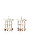 Chan Luu Cassis Waterfall Sterling Silver White Agate Earrings