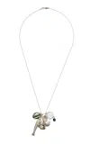Chan Luu Catch Sterling Silver Multi-stone Charm Necklace In Silver