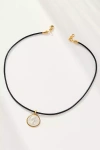 Chan Luu Coin Leather Necklace In Gold