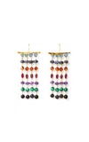 Chan Luu Contessa Multi-stone 18k Gold-plated Earrings