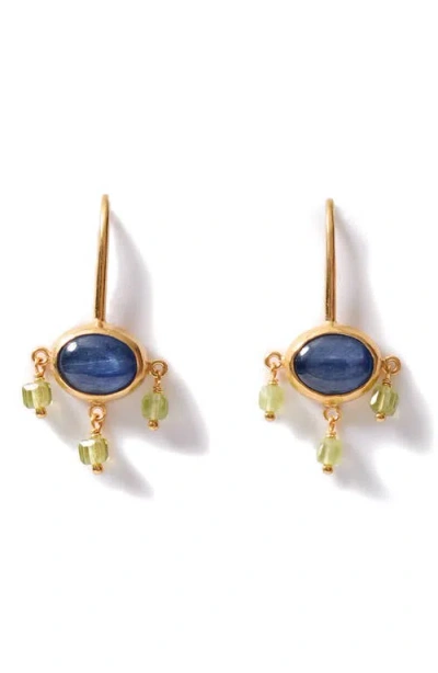 Chan Luu Della Semiprecious Stone Drop Earrings In Gold