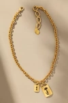 Chan Luu Double Lock Charm Necklace In Gold