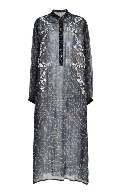 Chan Luu Drip Drip Tunic Midi Dress In Black