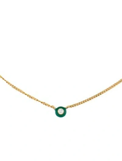 Pre-owned Chan Luu Enamel & Diamond Pendant Necklace, 17" In Multicolor