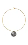 Chan Luu Exclusive Audrina 18k Gold-plated Mother-of-pearl Necklace In Black