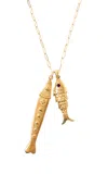 Chan Luu Exclusive Fisherman's 18k Gold-plated Necklace In Red