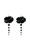 Chan Luu Exclusive Magnolia Black Agate Earrings