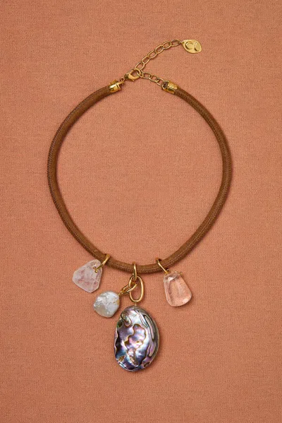 Chan Luu For Fwrd Pendant Necklace In Brown