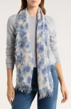 Chan Luu Fringe Cashmere & Silk Scarf In Blue