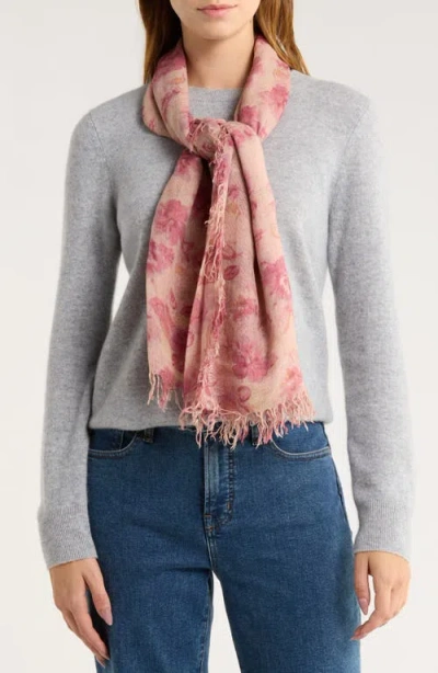 Chan Luu Fringe Cashmere & Silk Scarf In Pink