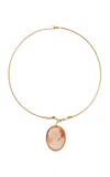Chan Luu Gal 18k Gold-plated Sterling Silver Necklace In Light Pink