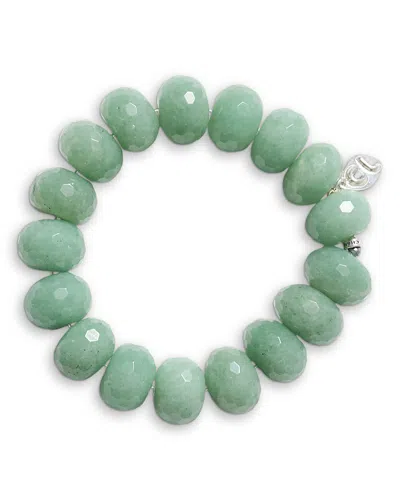 Chan Luu Gemstone Beaded Stretch Bracelet In Green