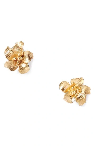 Chan Luu Hibiscus Stud Earrings In Gold