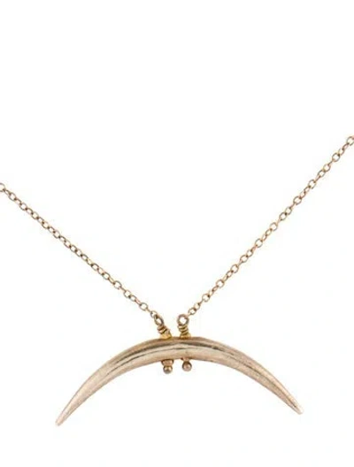 Pre-owned Chan Luu Horn Pendant Necklace, 17" In Multi