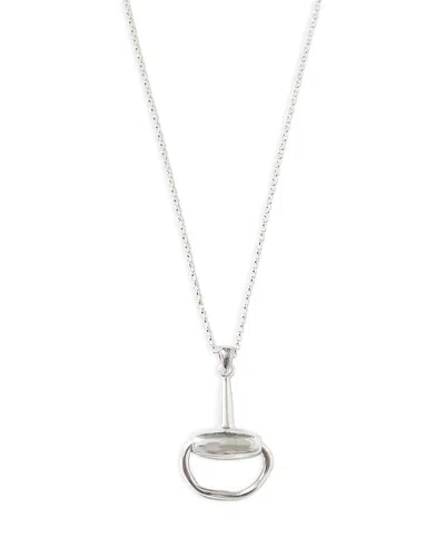 Chan Luu Horsebit Sterling Silver Pendant Necklace, 17-19 In Metallic