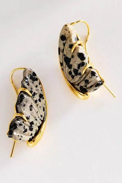 Chan Luu Jasper Butterfly Drop Earrings In Gold