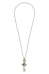 Chan Luu Labradorite Key Pendant Necklace In Silver