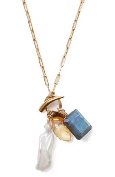 Chan Luu Labroadorite Mix Voyage Necklace In Multi