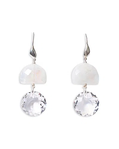 Chan Luu Labyrinth Gemstone Double Drop Earrings In Metallic