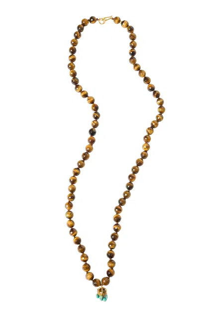 Chan Luu Lark Caroline 18k Gold-plated Tiger's Eye Necklace