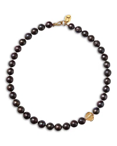 Chan Luu Lark Cultured Freshwater Peacock Pearl Collar Necklace, 17 In Black