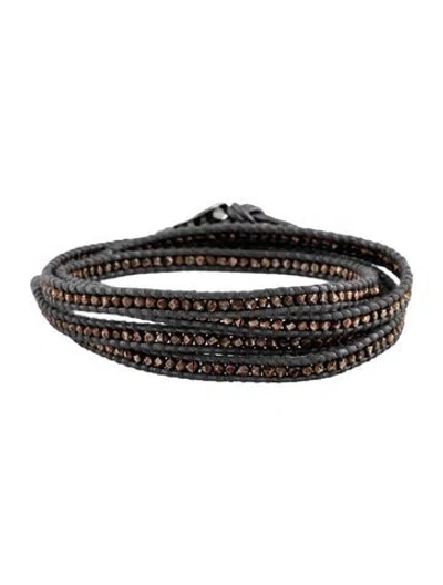 Pre-owned Chan Luu Leather & Bead Wrap Bracelet In Multicolor