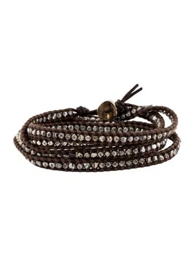 Pre-owned Chan Luu Leather & Bead Wrap Bracelet In Multicolor