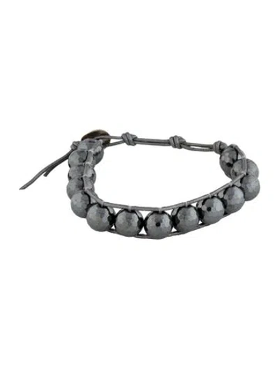 Pre-owned Chan Luu Leather Beaded Wrap Bracelet In Multi