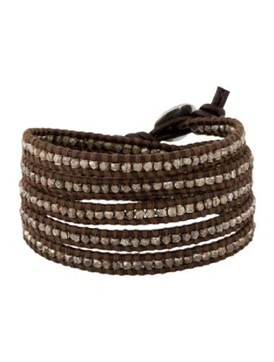 Pre-owned Chan Luu Leather Beaded Wrap Bracelet In Multicolor