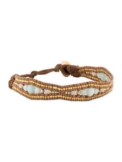 Pre-owned Chan Luu Leather Beaded Wrap Bracelet In Multicolor
