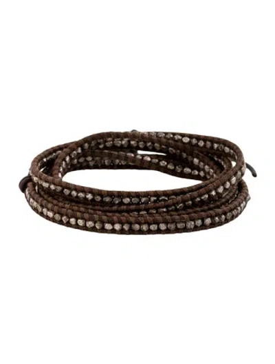 Pre-owned Chan Luu Leather Beaded Wrap Bracelet In Multicolor