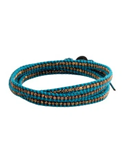 Pre-owned Chan Luu Leather Beaded Wrap Bracelet In Multicolor