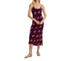 Chan Luu Lily Silk Slip Midi Dress In Grape Ju In Multi