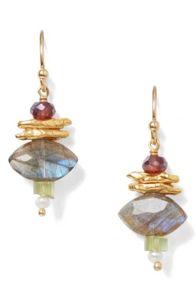 Chan Luu Lisbeth Drop Earrings In Gold